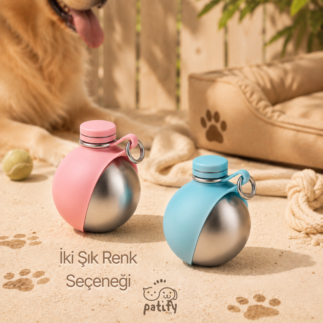 Patify™ Çelik Köpek Yürüyüş Matarası